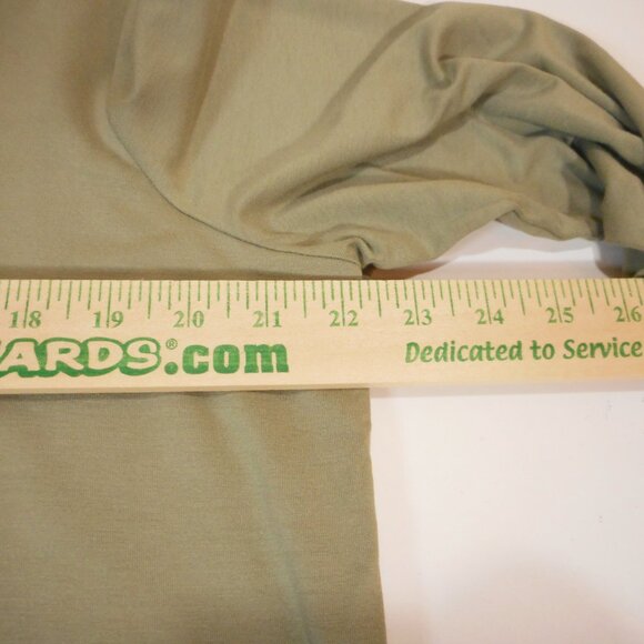 Chico's size 3 The Ultimate Tee Women's XL Sage Green Crop Sleeve Top V-neck - Picture 5 of 7
